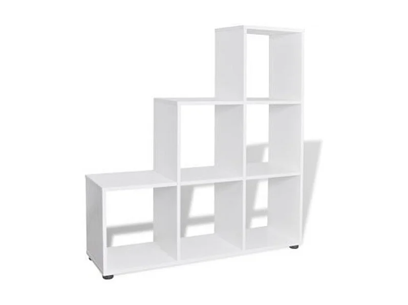 Petite étagère 6 niches blanc Claireau