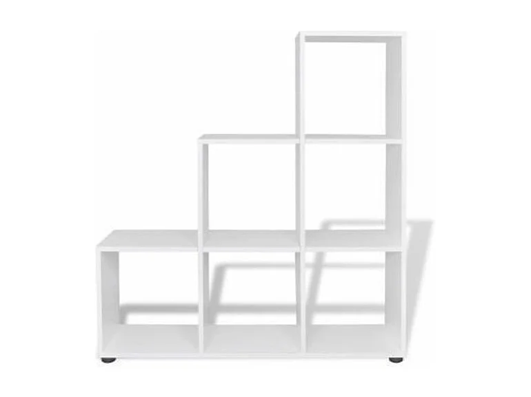 Petite étagère 6 niches blanc Claireau