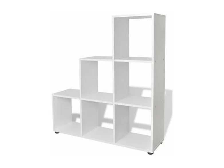 Petite étagère 6 niches blanc Claireau