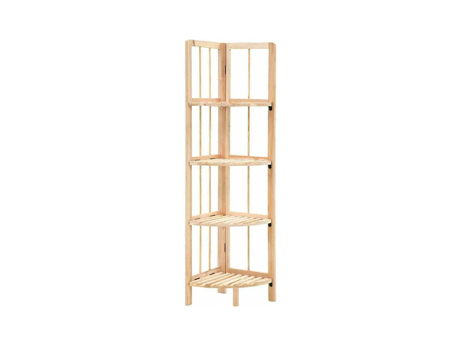 Etagère d'angle 4 tablettes cèdre massif clair Lenna