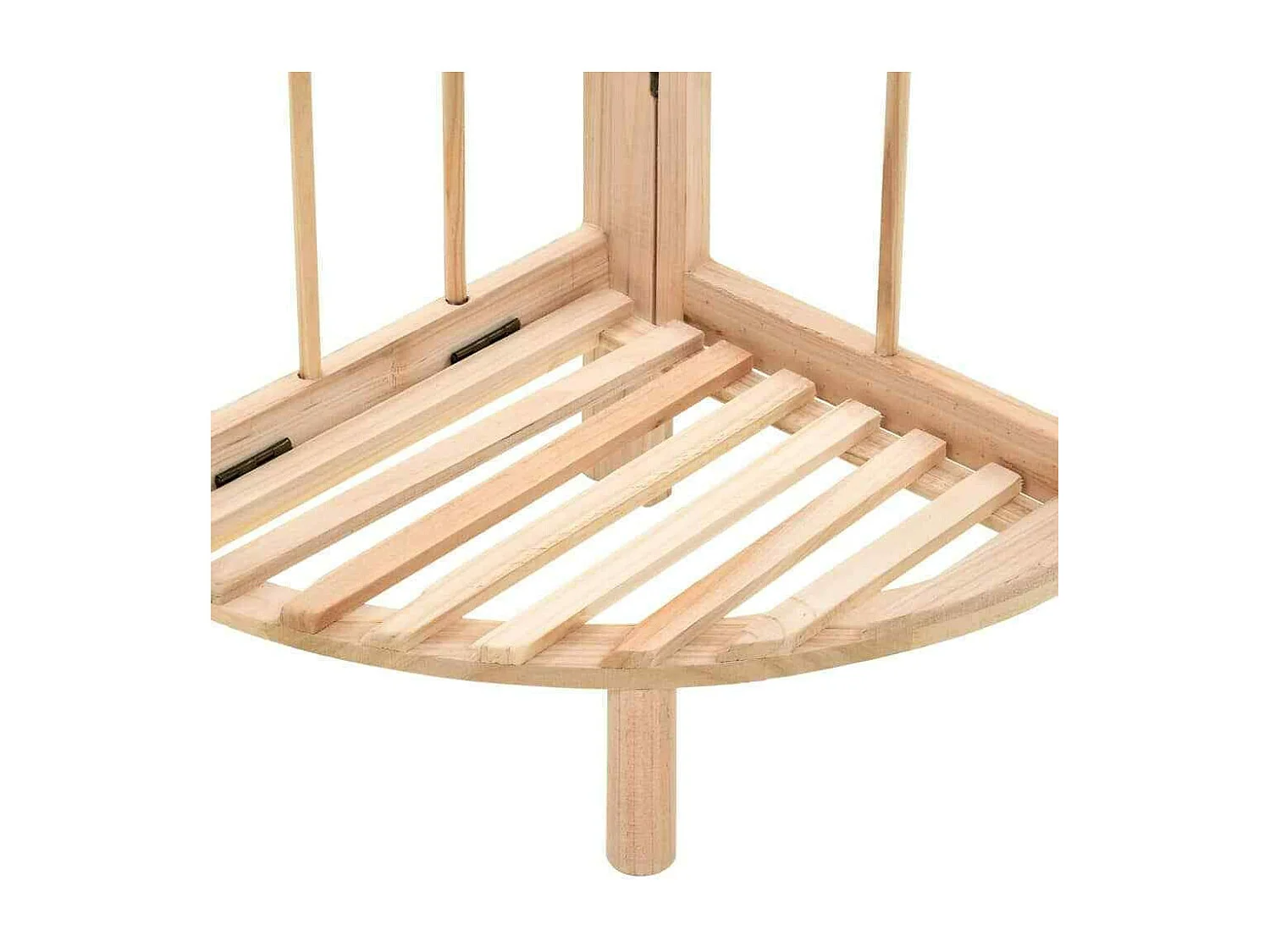 Etagère d'angle 4 tablettes cèdre massif clair Lenna