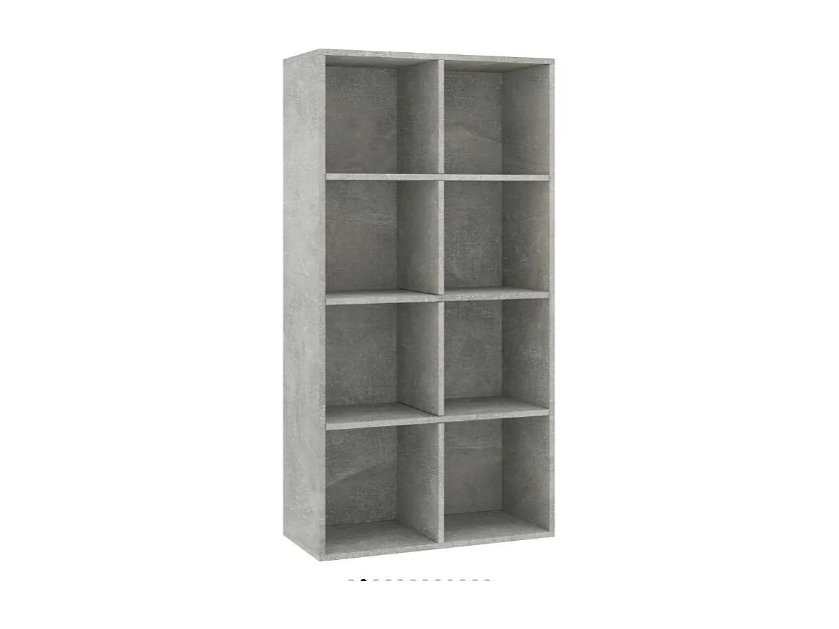 Bibliothèque bois gris effet béton Athena 66cm