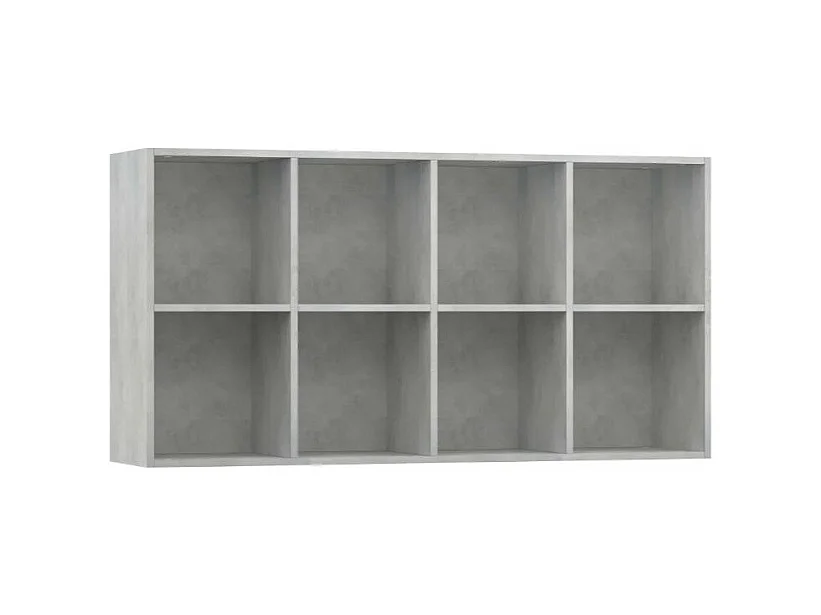 Bibliothèque bois gris effet béton Athena 66cm