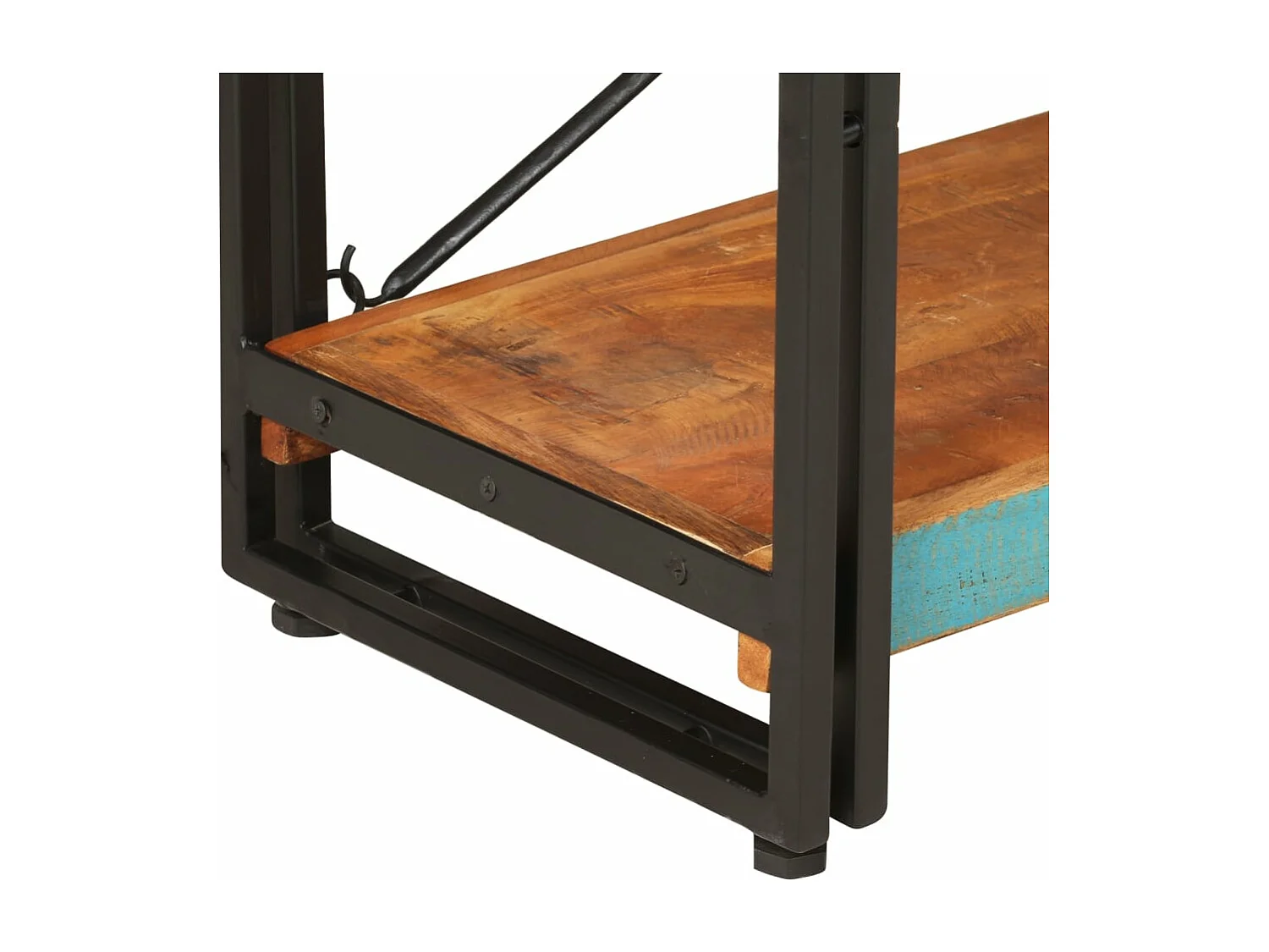 Bibliothèque 3 niveaux 140x30x80 Bois de récupération massif