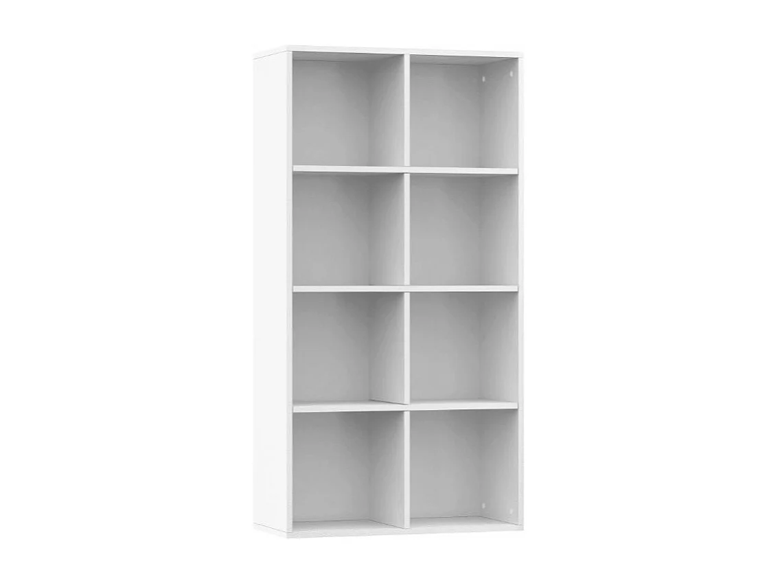 Bibliothèque bois blanc brillant Athena 66cm