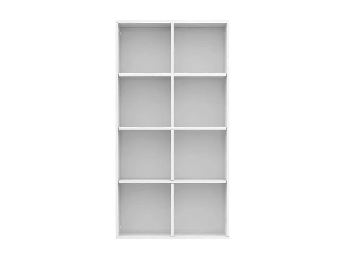 Bibliothèque bois blanc brillant Athena 66cm