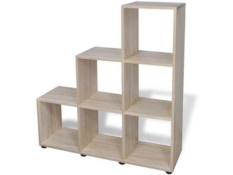 Petite étagère 6 niches chêne clair Chickie