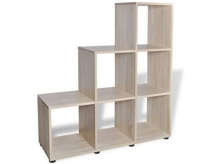 Petite étagère 6 niches chêne clair Chickie