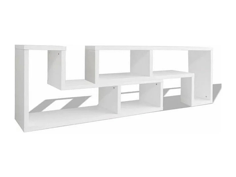 Rangement modulable bois blanc Chickie L 120 x H 56-28 x P 30cm