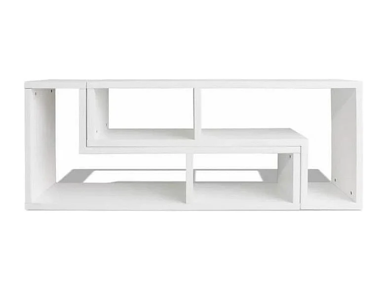 Rangement modulable bois blanc Chickie L 120 x H 56-28 x P 30cm