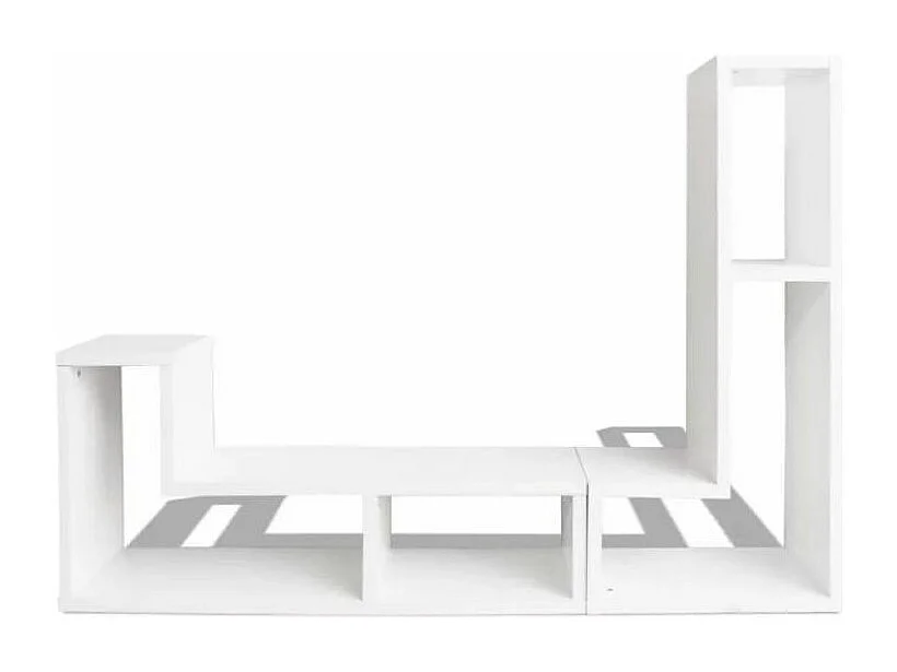 Rangement modulable bois blanc Chickie L 120 x H 56-28 x P 30cm