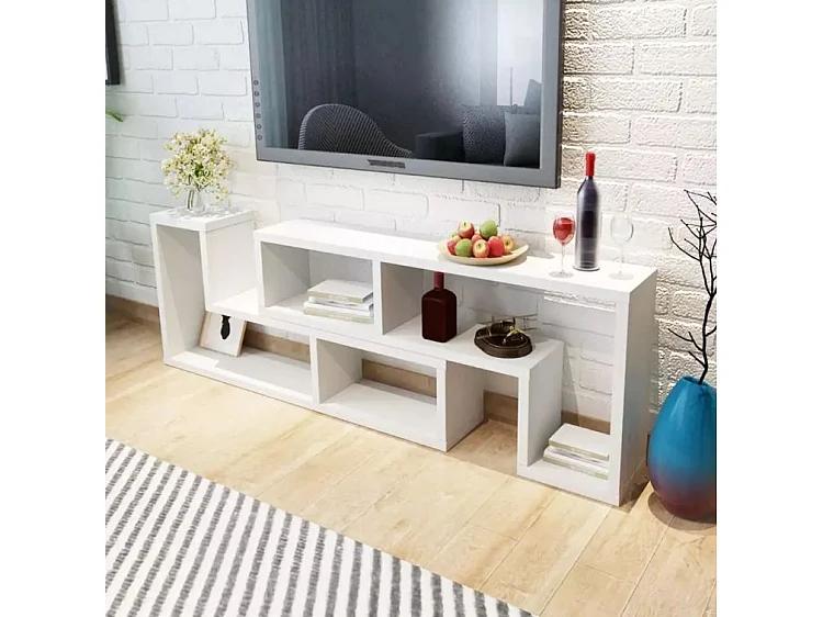 Rangement modulable bois blanc Chickie L 120 x H 56-28 x P 30cm