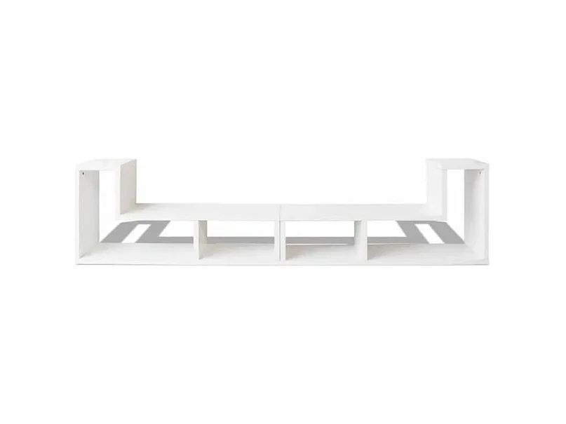 Rangement modulable bois blanc Chickie L 120 x H 56-28 x P 30cm
