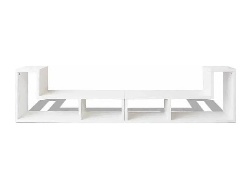 Rangement modulable bois blanc Chickie L 120 x H 56-28 x P 30cm