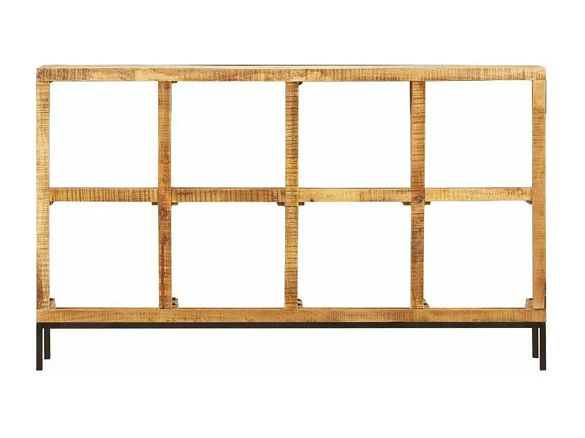 Bibliothèque manguier massif et pieds métal noir Sopra