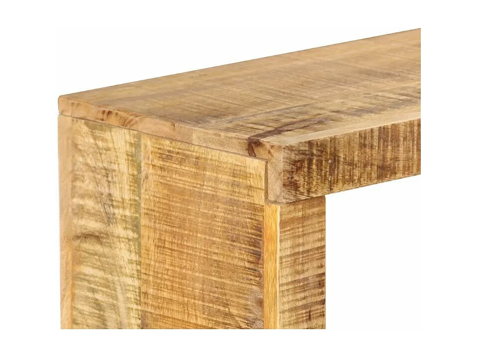 Bibliothèque manguier massif et pieds métal noir Sopra