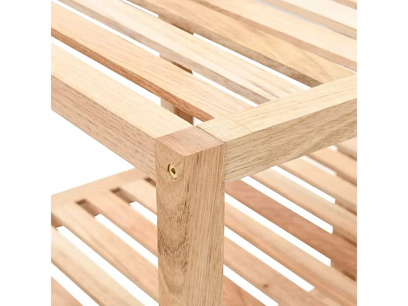 Étagère de rangement noyer massif clair Lenny