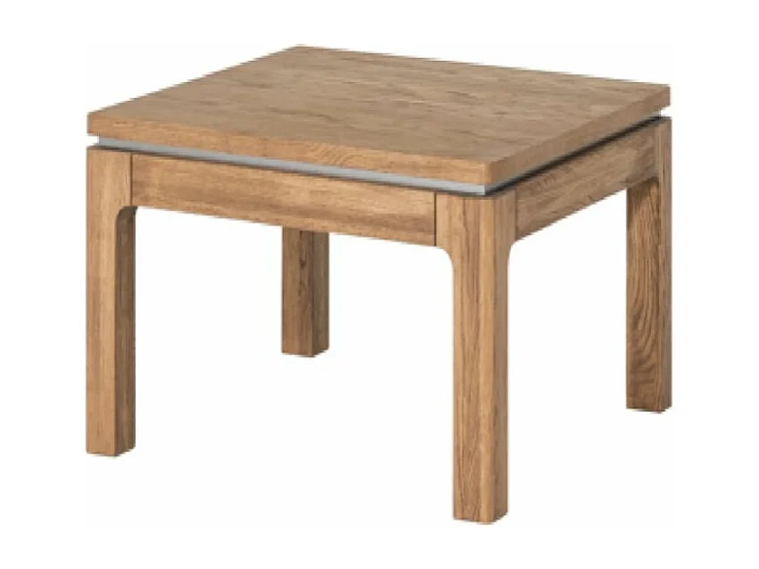 Table basse carrée en bois de chêne rustique Manky 80cm