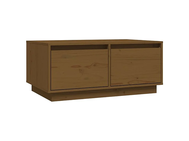 Table basse Marron miel 80x50x35 Bois massif de pin