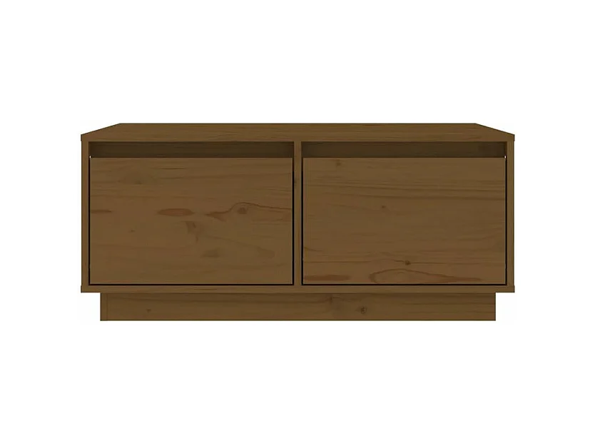 Table basse Marron miel 80x50x35 Bois massif de pin