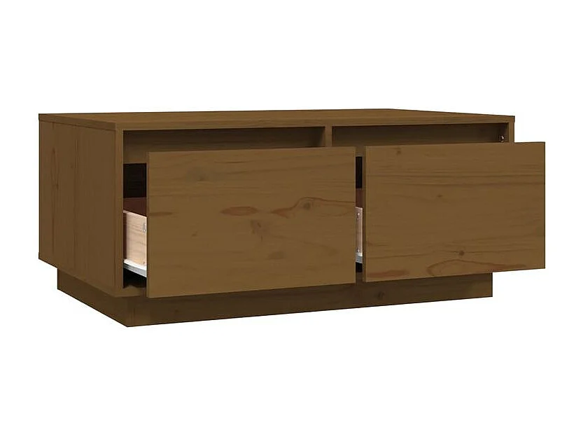 Table basse Marron miel 80x50x35 Bois massif de pin