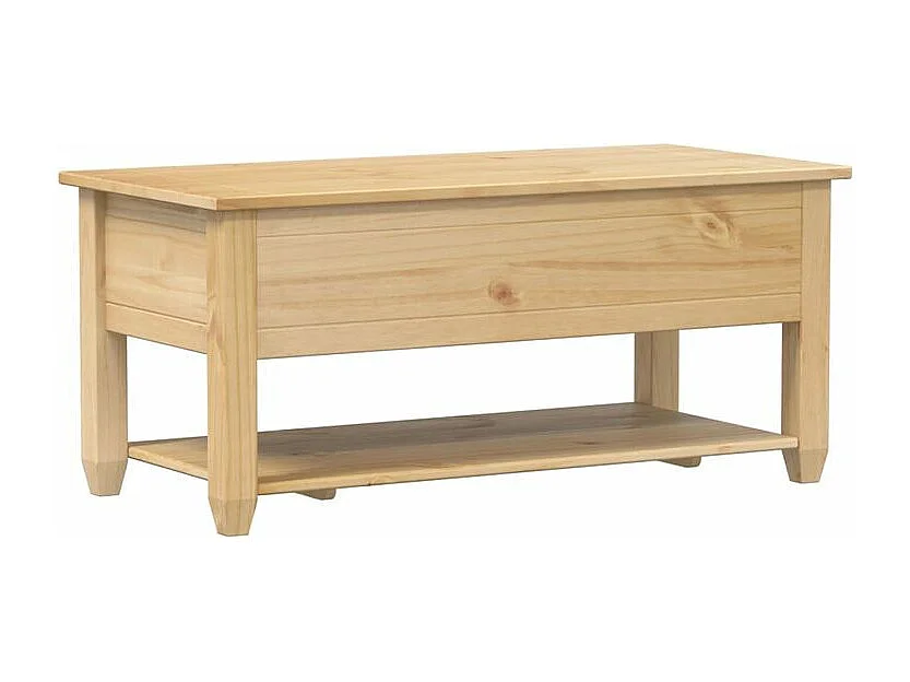 Table basse avec tiroirs Corona 100x48x45 bois de pin massif