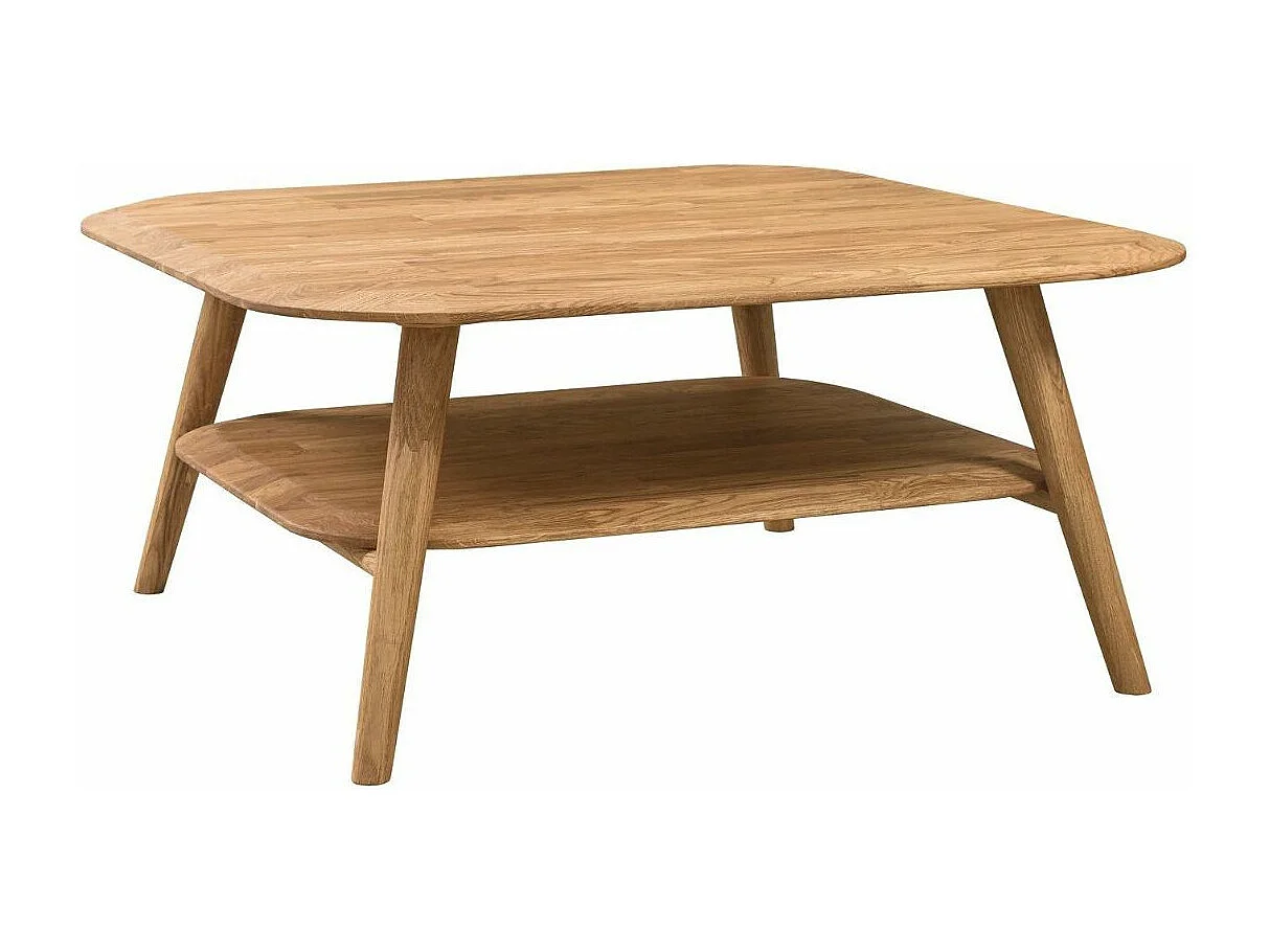 Table basse carrée en bois de chêne massif Kundy 90cm