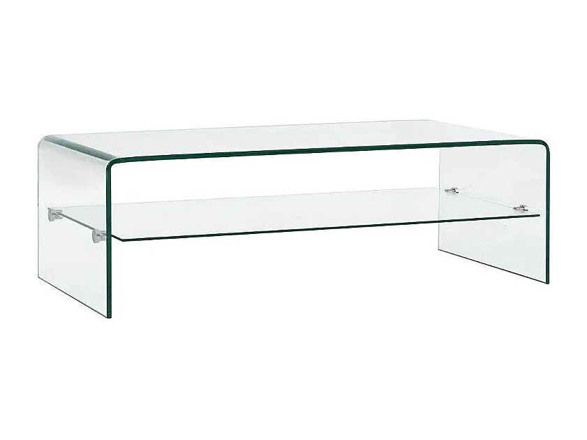 Table basse rectangulaire verre trempé transparent Niu 3