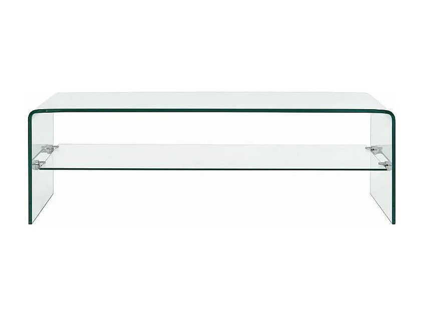 Table basse rectangulaire verre trempé transparent Niu 3