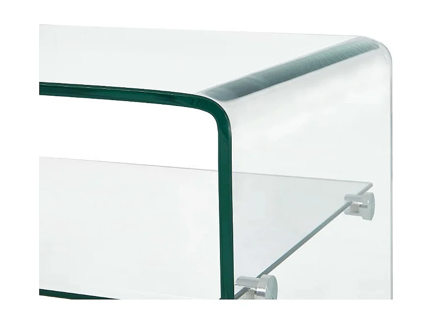 Table basse rectangulaire verre trempé transparent Niu 3