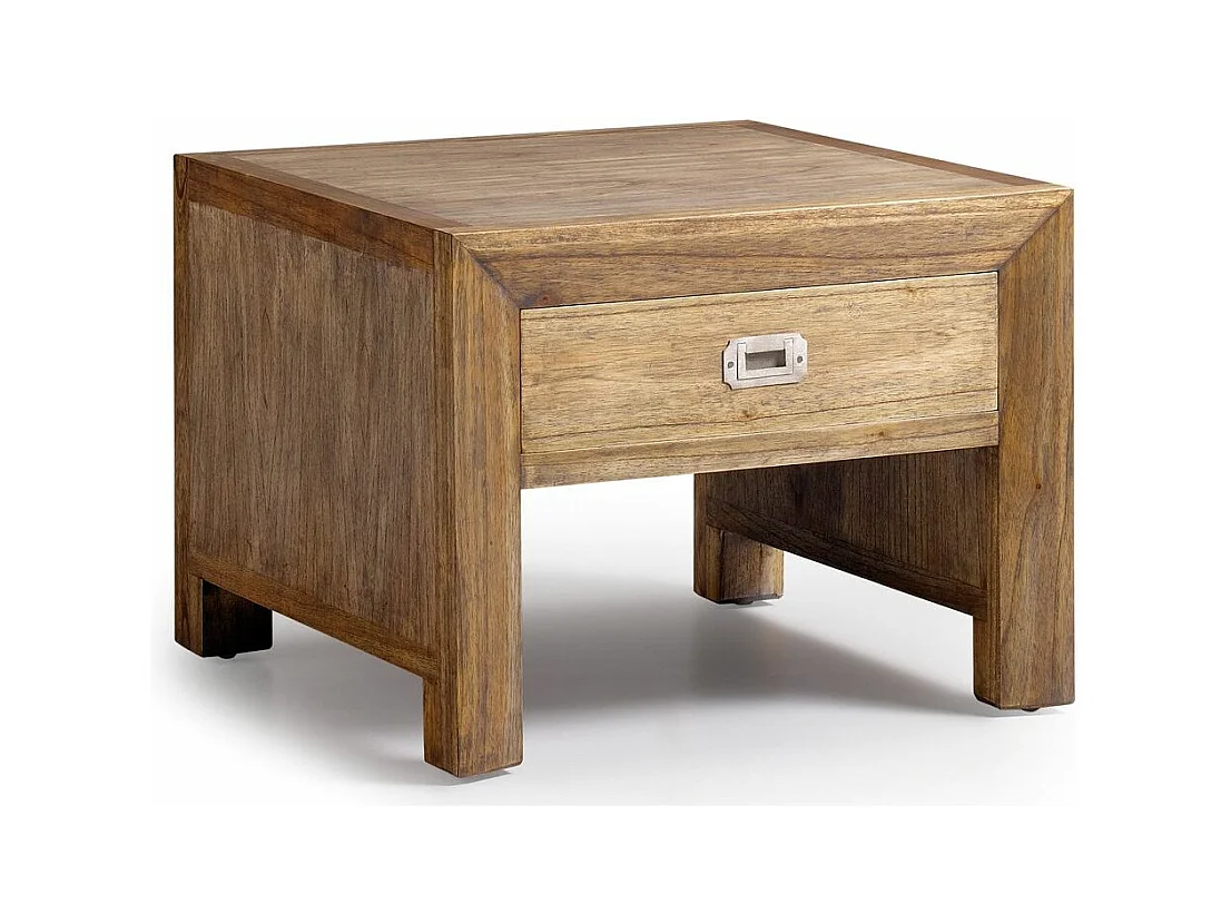 Petite table d’appoint en bois massif naturel MAZARI