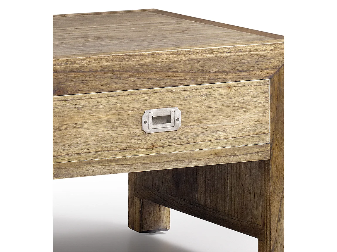 Petite table d’appoint en bois massif naturel MAZARI