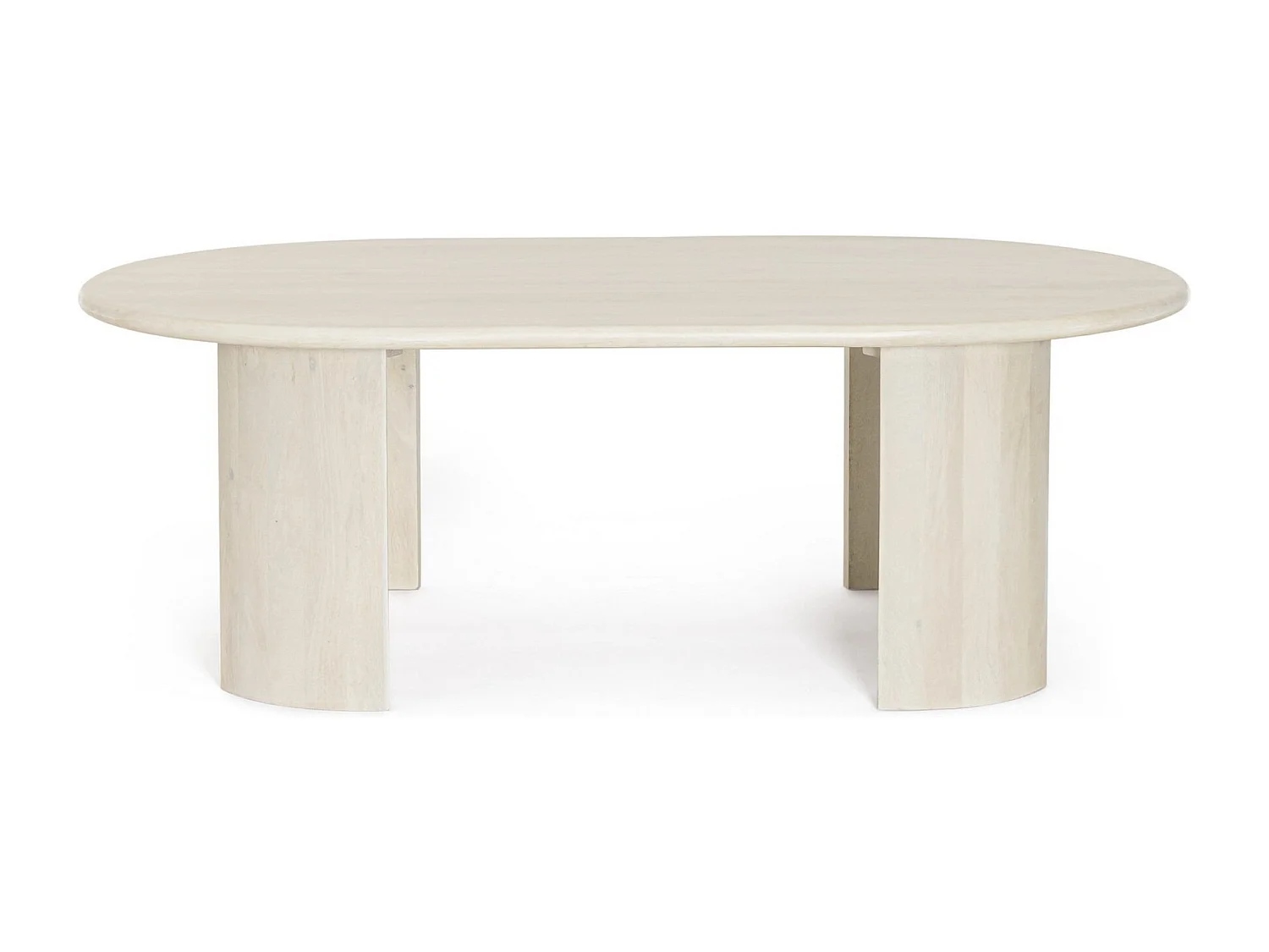 Table basse ovale en bois massif Orinda 130cm-Couleur Naturel