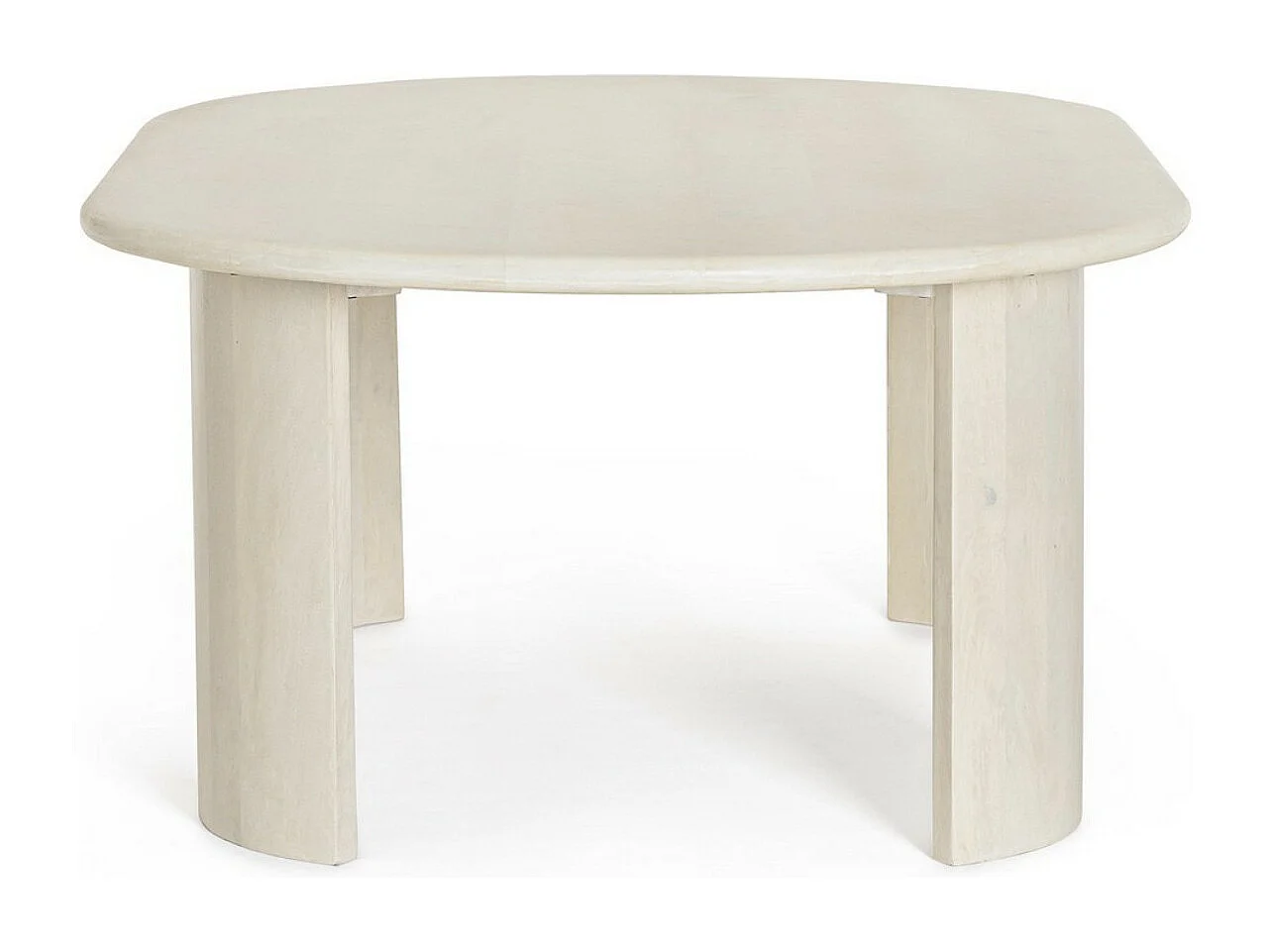 Table basse ovale en bois massif Orinda 130cm-Couleur Naturel