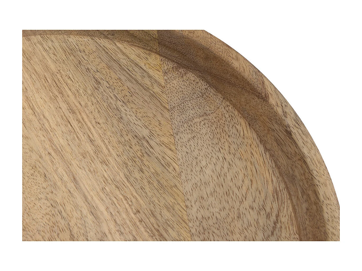 Tables basses gigognes rondes bois manguier massif et métal noir (lot de 2) PYTA