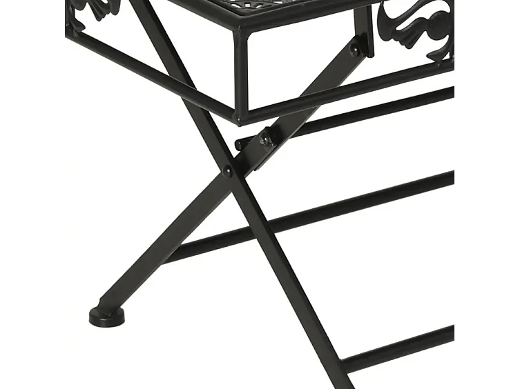 Table basse rectangulaire pliante métal noir Rudy