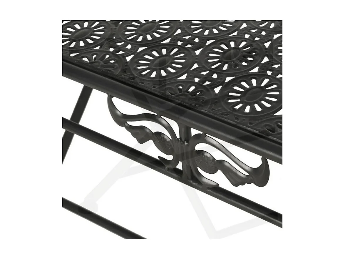 Table basse rectangulaire pliante métal noir Rudy
