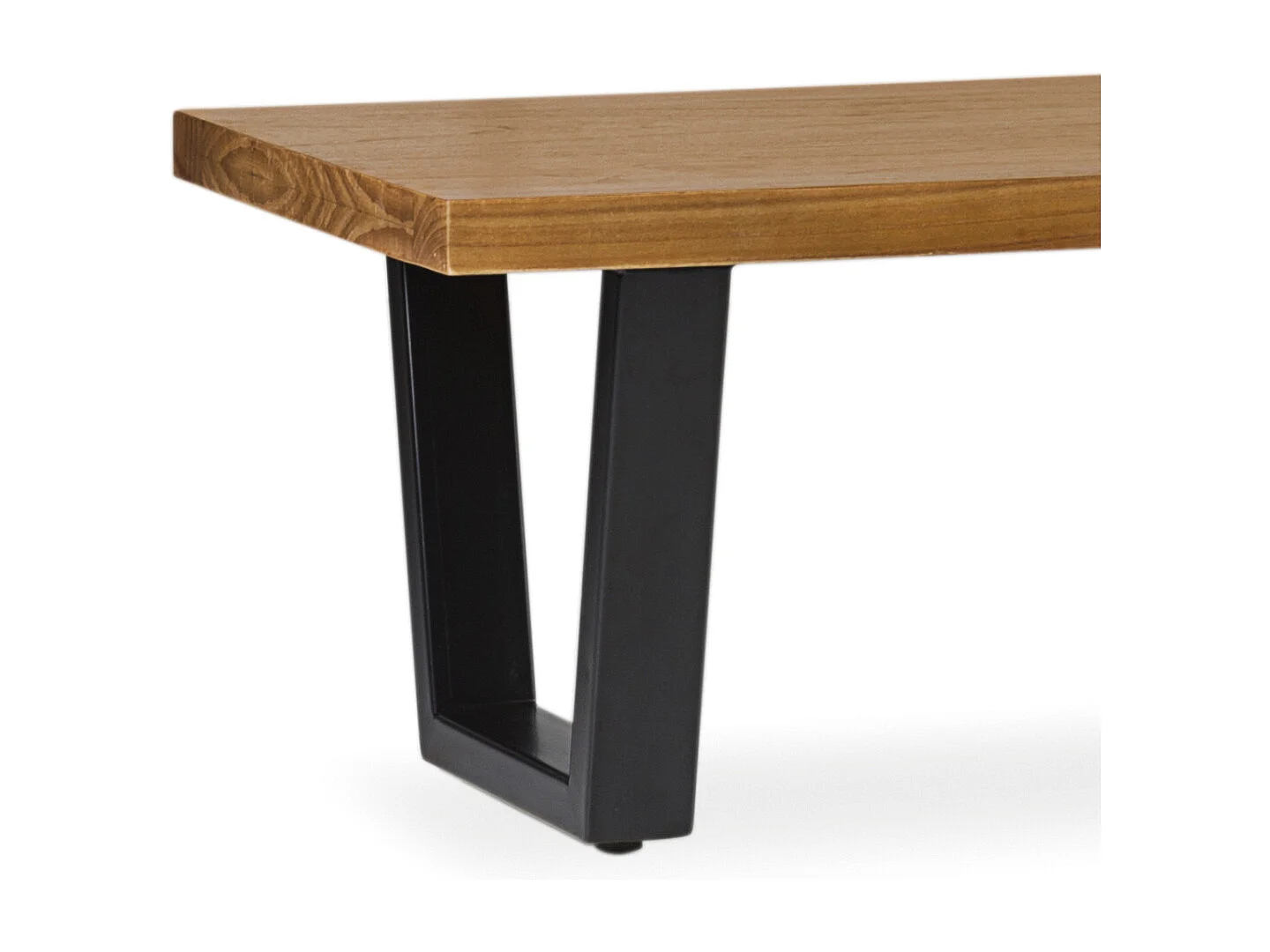 Mesa de centro Mindy Zandhu de madera maciza clara 120 cm