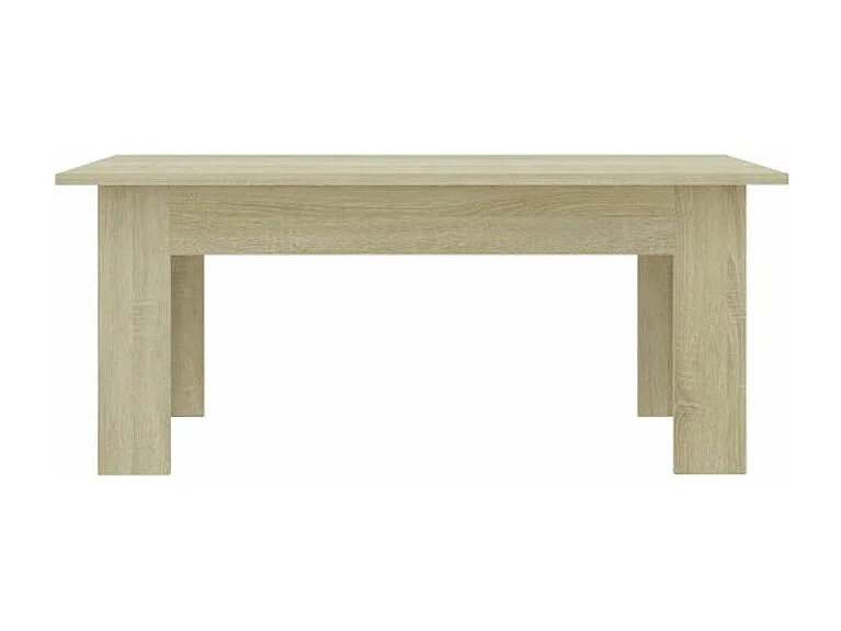 Table basse rectangulaire chêne clair Evi