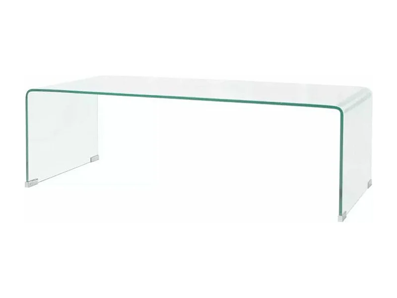 Table basse rectangulaire verre trempé transparent Niu 4