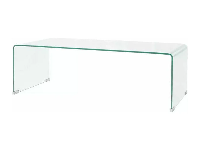 Table basse rectangulaire verre trempé transparent Niu 4