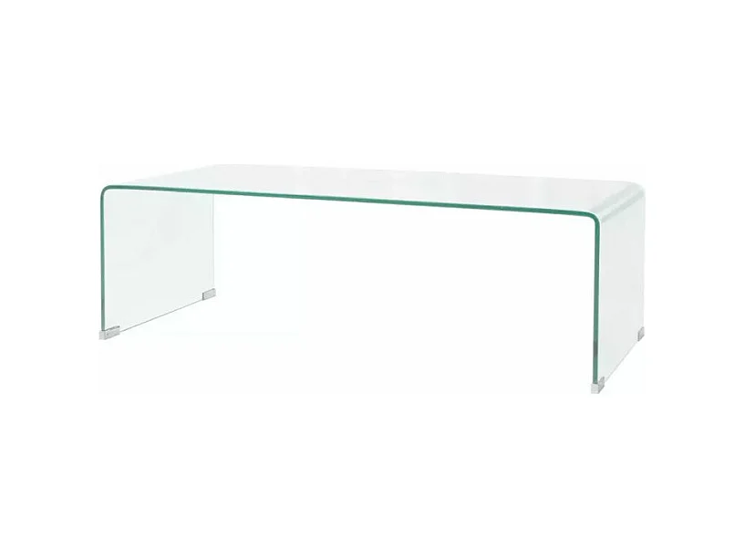 Table basse rectangulaire verre trempé transparent Niu 4