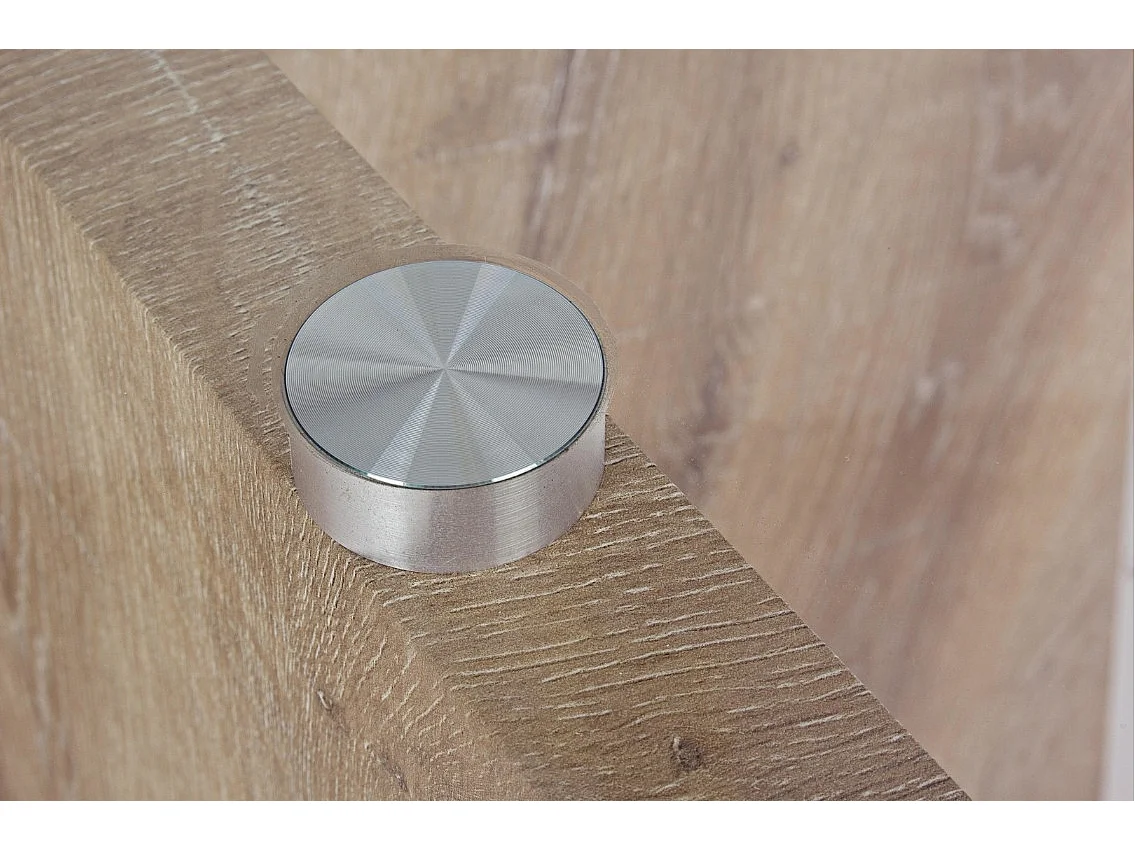 Table basse bois naturel et verre trempé Anya 110cm 2