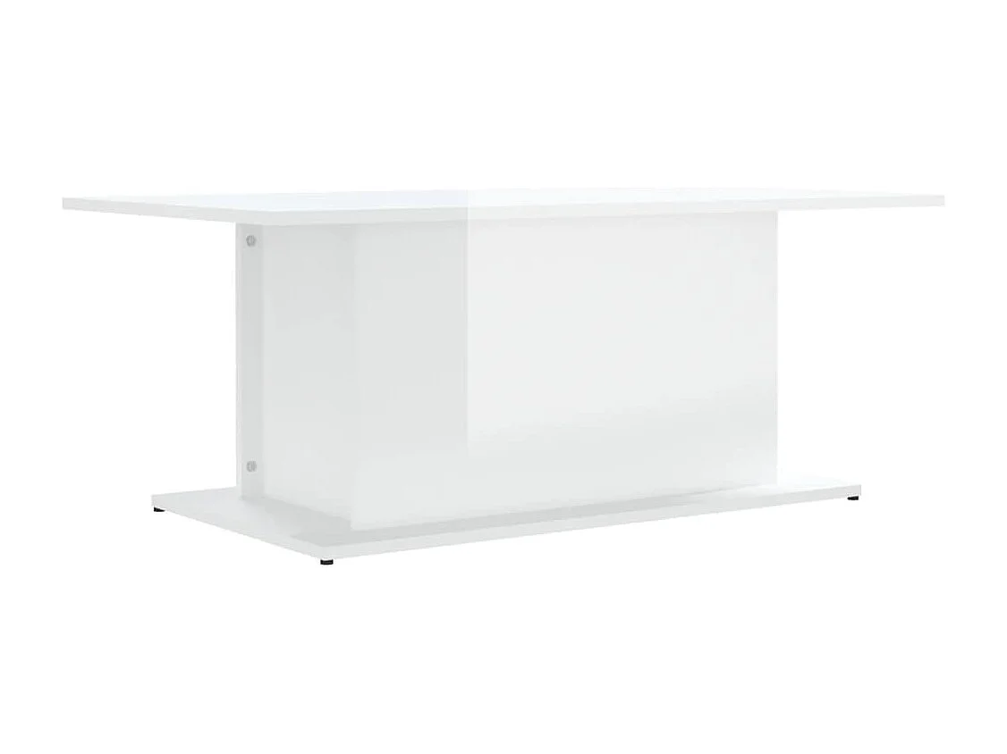 Table basse Blanc brillant 102x55,5x40