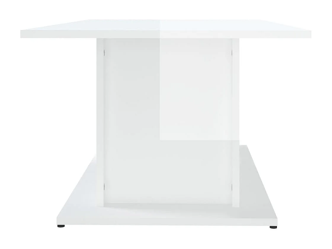 Table basse Blanc brillant 102x55,5x40
