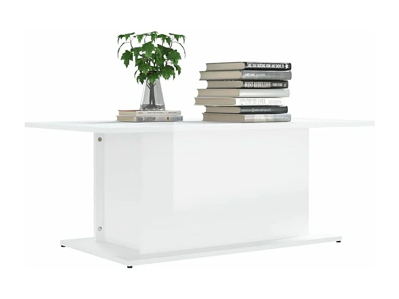 Table basse Blanc brillant 102x55,5x40