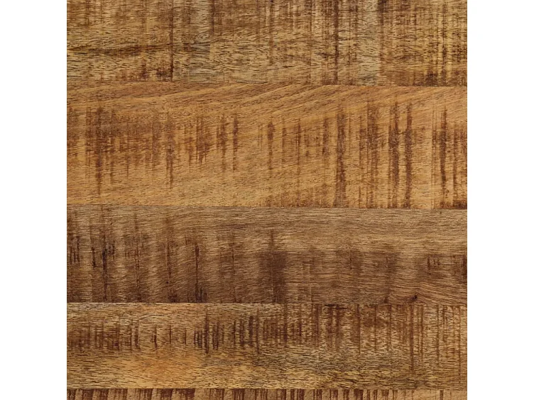 Table basse rectangulaire manguier massif foncé et métal noir Maneci