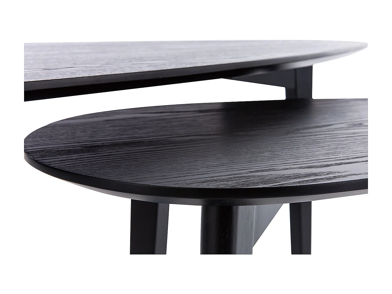 Tables basses gigognes bois noir (lot de 2) ARTIK