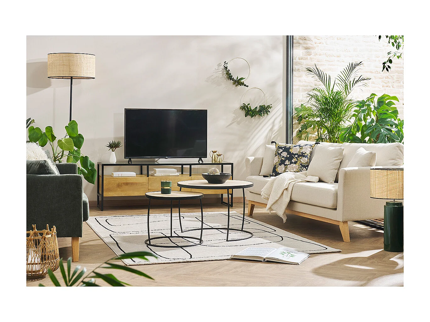 Mesas nido mango y metal BARREL