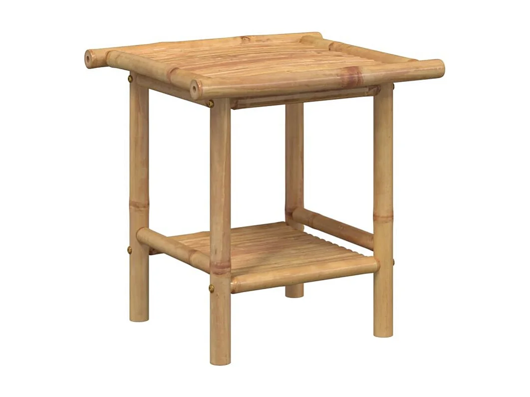 vidaXL Mesa de centro de bambú 45x45x45 cm Marrón